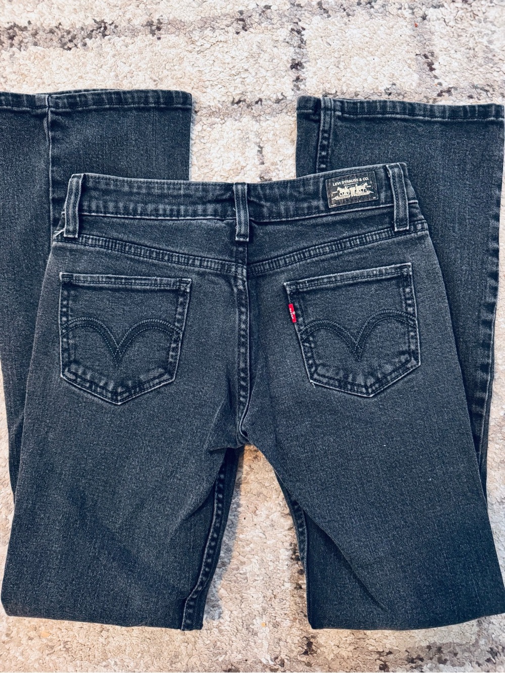 Levi Strauss & Co Black Denim washed boot cut Jeans
